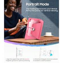 Fintie iPad 第11世代 A16 2025 / 第10世代 (2022) ケース 11/10.9インチ 透明バックカバー マルチアングルケース Pencil収納可能 磁気スタンド 縦横置き スリープ機能 耐衝撃 傷つけ防止(ピンク) - 写真の通り - チェックする 4