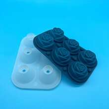 1pc Silicone Rose Ice Cube Tray, Easy Release Ice Mold, Household Ice Cube Maker - Multicolor - View 10