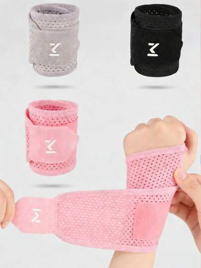 1 pieza Soporte deportivo ajustable para la muñeca integrado con guantes de fitness transpirables y cómodos, disponible en tres colores. Adecuado para fitness, deportes, baloncesto y actividades al aire libre.