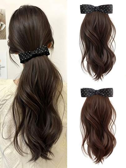 Banana Clip Claw Ponytail Extensions Hair Synthetic Ponytail,Synthetic Hair Bun Ponytail Hair Piece, Claw Clip Bun Hair Clip, Synthetic Fake Buns Hairs Extensions, Hair Accessories For Women Daily Wear