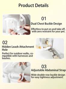 1pc Pet Raincoat - Waterproof & Windproof Pet Apparel. This Transparent Pet Raincoat Features A Wide-Brim Design That Does Not Obstruct The Pet's Vision. Available In Small Dog Waterproof & Windproof Version And Large Dog Raincoat Version. - Pink - View 5