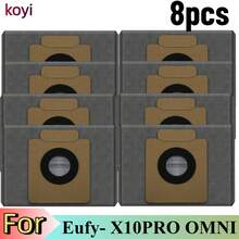 Compatible With Eufy X10 Pro Omni: Reusable Mop Pads + T Angle-Free Roller Brush + HEPA Filters Set - Multicolor - View 16