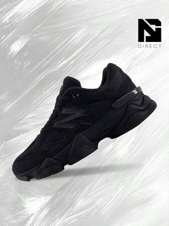 New Balance 9060 Triple Black (GS)-Women's Lifestyle Sneakers – Shose For Woman-Vintage-Autumn & Winter & Spring & Summer-Inspired Running Shoes, Shock-Absorbing Comfort, Gym To Streetwear Casual Wear -Back To School- Valentine's Day Gift –GC9060BB