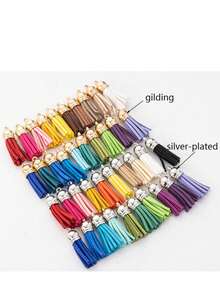 3cm Velvet Tassel Pendant Decor, Mini Tassel DIY Craft Supplies, Electroplated Tassel Wholesale - Gold - View 9
