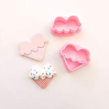 1/2/3/8Pcs Kawaii Strawberry & Heart Polymer Clay Cutters & Molds – Sweet Dessert Theme Craft Tools For DIY Earrings Jewelry Charms & Valentine Handmade Accessories - Pink - View 8