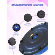 JCH-Disco de Equilibrio 46cm Media Pelota de Equilibrio con Bomba Pelota de Yoga 25cm y Banda Elástica Kit 3-en-1 para Fitness en Casa Yoga y Pilates [Azul] - Azul - Ver 7