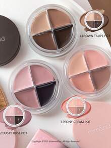 Rom&nd Bút kẻ mắt 4 màu Romand 4-Color Liner Pot 03, Công thức dạng kem đa năng, Kem mịn, chống thấm nước, 4 màu có thể pha trộn, Dùng cho kẻ mắt và phấn mắt, Thỏa sức sáng tạo trang điểm, Lâu trôi, Không phai màu, Không lem, Độ lên màu cao, Dễ tán, Dành cho người mới bắt đầu, Mỹ phẩm Hàn Quốc, Trang điểm Hàn Quốc, Quà tặng, 5.0g/0.176oz - 03 - Xem 9