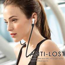 苹果防丢绳，无线耳机硅胶挂绳，防丢挂带 - 黑色 - 查看 2