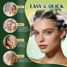 2件装迷迭香水溶性角蛋白洗发水和护发素套装，蕴含透明质酸、迷迭香、桂花、水解角蛋白，深层清洁温和保湿草本精华洗发水，适合所有发质。 - 洗髮+護髮素 - 查看 6