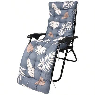 Wangle Sun Lounger Cushion Replacement Garden Sunbed Cushion Cover Large Printed Leaf Rocking Chair Cushion Recliner Relaxer Pad For Holiday Relaxer Patio Garden Outdoor 170 * 53cm,1 PCS
