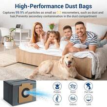 适用于 Eufy X10 Pro Omni 系列吸尘器的替换零件，包括防缠绕滚刷、边刷、可水洗 HEPA 过滤器和清洁布，宠物友好套装 - 彩色 - 查看 9