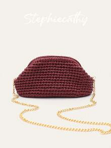 Women's Clutch Bag PU Vegan Leather Luxury Elegant Handmade Woven Ruched Clouds Handbag Long Metal Chain Shoulder Cross Body Purse Slouchy Casual Daily Travel Holiday Commute Vacation Versatile - Multicolor - View 5