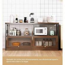 100cm Alacenas Gabinete De Almacenamiento Para Cocina O Sala - Marrón - Ver 4