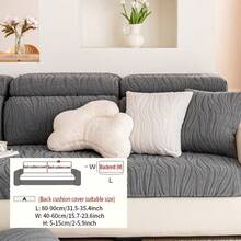 1pc Waterproof Large Wave Sofa Slipcover, High-End Anti-Slip Living Room Couch Cover, Machine/Hand Washable, Pet-Friendly, Suitable For All Seasons, Home, Kitchen, Bedroom, Office Use - Dark Grey - View 9