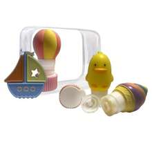 CYPNBotellas silicona de viaje Suaves Apachurrables Cero Fugas Juguetes libres BPA Set Limpieza Personal Uso Diario Aprobado TSA Kit contenedores 4 pzas + regalo cosmetiquera y mordedera BarquitoFashion - como en la foto - Ver 5