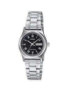 Đồng hồ nữ Casio, dòng Casio Standard, dây đeo bằng thép không gỉ, chống nước đơn giản, máy quartz, dây đeo bằng thép không gỉ, đồng hồ nữ kiểu Hàn Quốc, mặt số màu đen. - màu đen - Xem 8