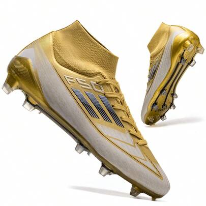 Men's Football Shoes, High-Top Sneakers For Men, Professional Training Shoes For Youth, Suitable For Grass, Indoor, And Outdoor Sports