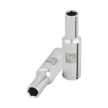 2-Piece Kit - 5/16" Deep Socket, 6 Points, 3/8" Drive, Truper - Light Grey - View 5
