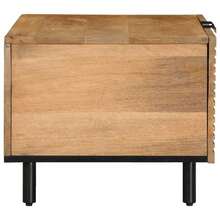 vidaXL Tavolo basso marrone 80x50x40 cm in bois de manguier massiccio - Castano - Visualizzare 4
