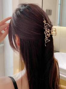 Set Of 6 Gold And Silver Metal Hair Clips / Women's Hair Clips / Various Elegant Designs - 銀色 - 查看 9