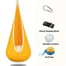 12 Color Options Swing Chair, Hammock Chair With Inflatable Pillow, Includes Hanging Accessories, Easy To Store And Carry, Suitable For Outdoor And Indoor Use