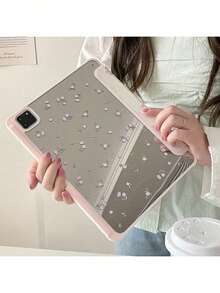 镜面花卉图案二合一亚克力镜面三折支架保护套，适用于 iPad 10.2/Air4/5/Pro11/10th/10.9/9.7 - 彩色 - 查看 4