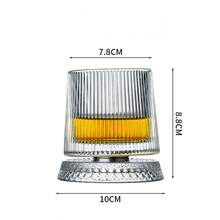 1个旋转玻璃杯（带底座），适用于酒吧、威士忌、葡萄酒、白兰地、龙舌兰酒杯及其他饮料杯，高端旋转酒杯，适合家庭、酒吧、餐厅使用，生日礼物、纪念品佳品。 - 彩色 - 查看 10
