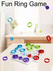 新款井字棋叠叠乐游戏，多人互动桌面挑战游戏玩具 - 彩色 - 查看 3