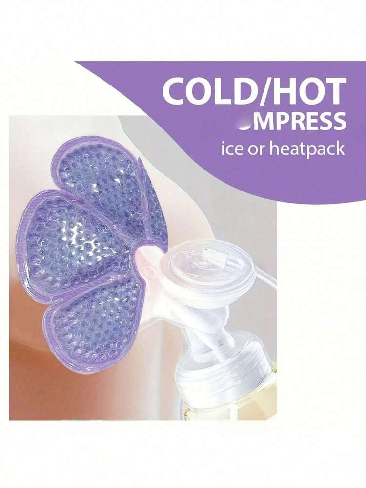 2pcs Reusable Ice Pack Breast Pads, Double-Sided Design, Cooling Gel Pad, Daily Care Tool, Multi-Function Cold & Hot Compress Gel Bead Breast Pads, For Relaxation And Relief Of Chest Discomfort, Cold/Hot Compress Breast Pads, Excellent Gift For Women - Multicolor - View 3