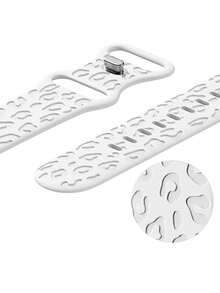 1 set 3-en-1 Nouveau bracelet de montre et film de protection de boîtier en silicone à la mode avec imprimé léopard et diamants intégrés. Étui de protection pour montre compatible avec Apple Watch 38 mm, 40 mm, 41 mm, 45 mm, 44 mm, 42 mm, 49 mm pour Apple Watch Ultra Série Ultra 9 8 7 6 5 4 3 2 1 SE. Bracelet de remplacement confortable et respirant, étui de protection pour montre résistant aux rayures et étanche aux chocs, pour femmes et hommes. - Transparent - Voir 7