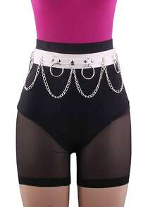 暗黑朋克风腰带 女款嘻哈哥特时尚套装 含连衣裙 JK 夹克装饰腰带 - 彩色 - 查看 6