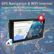 7 Inch 2 Din 2+64G Android 14 Car Radio With Wireless CarPlay & Android Auto, FM Radio, Steering Wheel Control, Multi-Language Audio System Head Unit - 2+64G+CarPlay+Camera - View 7