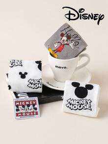 Disney 3双装正品迪士尼男士袜子，绣有可爱的米奇一家卡通人物图案，中筒袜，趣味十足，适合各种场合，高品质礼品袜 - 彩色 - 查看 11