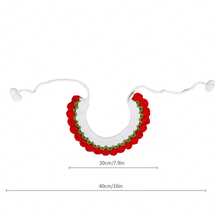 Handmade Knitted Pet Collar & Hat Set, Soft Yarn, Flower Design, Cat & Dog Accessories, Photo Props