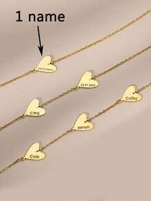 1PC [Customized] Personalized Love Name Bracelet, Stainless Steel Bracelet, Customizable 1-3 Names, Women's Bracelet, Jewelry Women, Family Bracelet, Customized Gift, Suitable For Gifting And Daily Wear, Valentine's Day, Eid Al-Fitr, Mother's Day, Back-To-School Season Gifts, Personalized Bracelet - Multicolor 2 - View 15