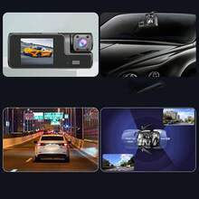 3-Camera Dash Cam For Cars, Driving Recorder, Front And Rear 1080P Full HD, 5GHz Dash Cams In Car Camera Three Lens Dashcams For Cars Front+Cabin+Rear Night Vision, 170°Wide Angle, Loop Recording,Car Accessory Dash Cam With Reversing Image Parking - A - Ver 8
