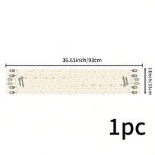 这款可重复使用的斋月主题厨房桌布，饰有斋月主题的星星、月亮、灯笼、阿拉伯风格几何图案和节日祝福语。采用亚麻面料制成，是家居餐桌装饰、派对点缀、节日装饰和礼品的理想之选。提供多种尺寸。 - 彩色 - 查看 18