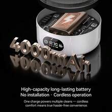 Lavadora portátil multifuncional de gran capacidad de 3L, mini lavadora inalámbrica compacta de 4000mAh todo en uno para lavar y secar - Blanco - Ver 7