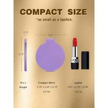 Compact Mirror Bulk, Pocket Small Mini Folding Mirrors For Purse, 200 Packs (8 Colors),39799247 - 紫羅蘭色 - 查看 2