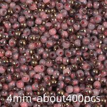 30g 4mm Glass Seed Beads For DIY Jewelry Making, Vibrant Assorted Colors Loose Spacer Beads For Bracelets, Necklaces, Earrings Crafting About 400pcs - Half Gold Plating - View 24