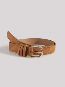 1pc Unisex Suede Double Row Spike Studded Belt - Suede Claw Stud Belt - View 10