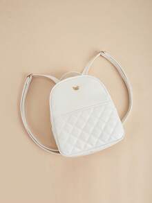 1pc Ramadan Minimalist Plaid Backpack, Versatile Commuter Mini Bookbag, Casual Travel Rucksack - Backpack - View 5