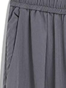 男士褶裥常规腰阔腿工装裤，宽松版型街头风长裤，侧边口袋设计，适合日常休闲穿着和度假。 - 深灰色 - 查看 2