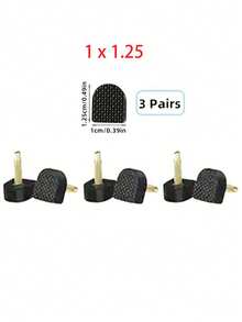 15双，5种不同尺寸的黑色高跟钉跟耐磨皮革防滑高跟鞋配件，适用于黑色鞋子、黑色浅口鞋