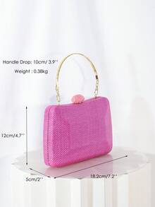 Women's Evening Bag Fashionable Elegant Straw Woven Clutch Top-Handle Case Purse Luxury Metal Chain Shoulder Cross Body Handbag Perfect For Dinner Party Dating Travel Holiday Vacation - Multicolor - View 6