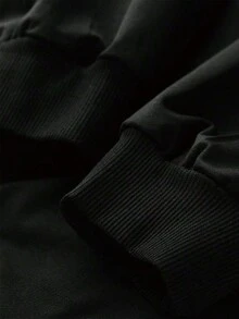 1-Piece Teen Boy Skateboard Style Street Element Print Crew Neck Sweatshirt, Soft And Comfortable, Perfect For Everyday Casual Wear In Spring And Autumn - 黑色 - 查看 5