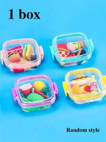 4/5pcs Random Cute Bento Box, Dessert, Makeup Remover, Stationery Set Combination, Back To School Season