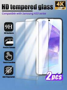 2pcs High Definition Screen Protector, Compatible With Samsung Galaxy A13/A14 5G/A23/A34/A54/A35/S23 FE/S24 FE/A16/A17/A07/A36/A56, Galaxy S21/S22/S23/S24 Ultra/S24FE/Galaxy S25 Ultra/S25, Anti-Scratch, Anti-Shock, Anti-Fingerprint, Smooth Rounded Edges - Clear - View 33
