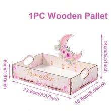 1 chiếc khay gỗ màu đen và vàng cho lễ hội Trăng non, hộp đựng đồ ăn nhẹ và đồ uống bằng gỗ cho tiệc sao, hộp đựng bánh ngọt và tráng miệng, lễ Eid Al-Fitr. - Nhiều màu - Xem 12