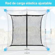 Red para Equipaje, Red de Carga, Red para Pick Up de 1,1 x 1,1 m a 2,0 x 2,0 m, con 6 Clips para camioneta, elstica, Red de Almacenamiento Mosquetn de Techo SUV Coche Camin - como se muestra en la figura - Ver 6
